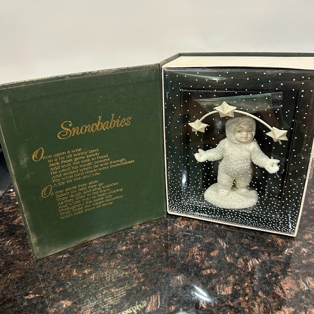 Dept 56 Snowbabies Look What I Can Do 6819-5 Winter Tales Figurine Stars in Box